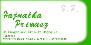 hajnalka primusz business card